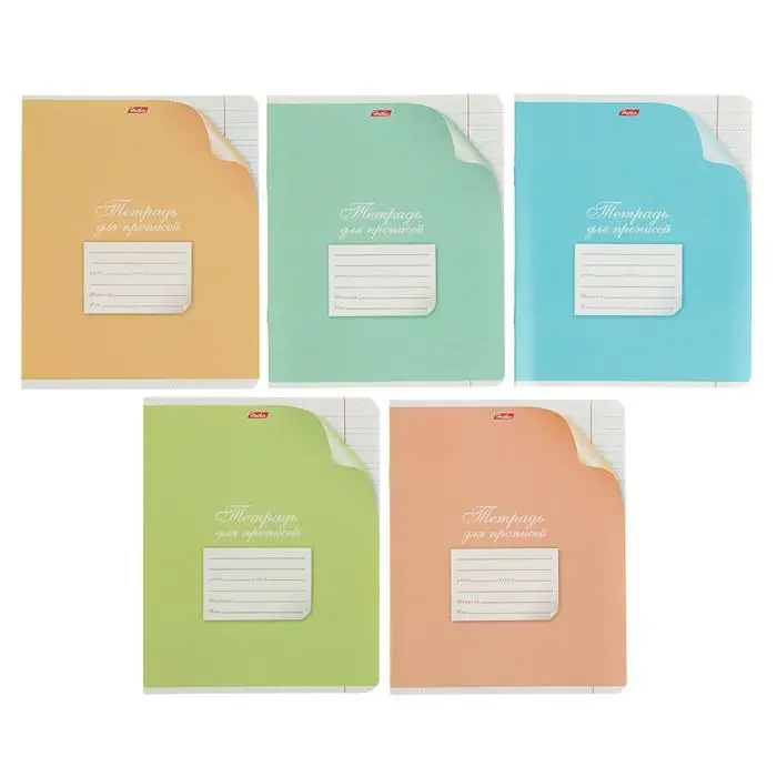 Тетрадь 12 листов в частую косую линейку, обложка мелованный картон, блок офсет, МИКС