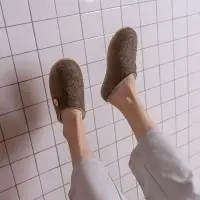 Домашние валенки Step, серо-коричневые (натуральные), размер 35
