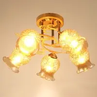 Светильник потолочный BayerLux &laquo;Фрези&raquo;, 5&times;Е27, 40 Вт, золото, 58&times;58&times;28 см