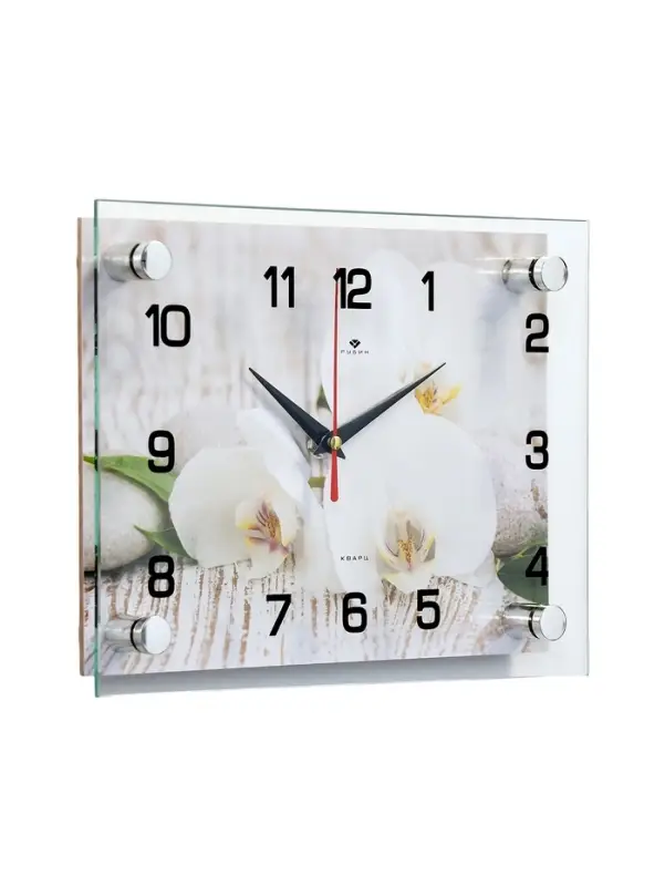 Часы настенные интерьерные &laquo;Спа. Белые орхидеи&raquo;, 20&times;26 см