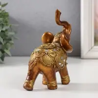 Фигурка полистоун &laquo;Слон в золотой попоне со стразами&raquo;, 11&times;5.7&times;13 см