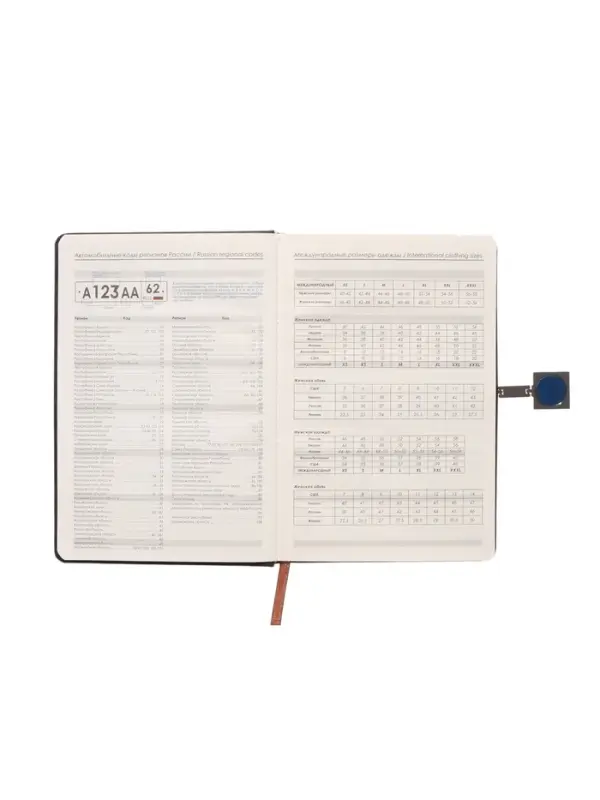 Ежедневник недатированный формат А5, с хлястиком, 96л, линия, пвх, Черный