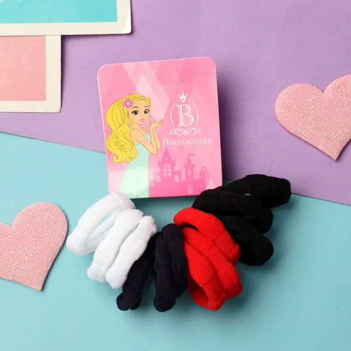 Резинка для волос Резинка для волос "Махрушка" (набор 12 шт) стандарт, 3,5 см