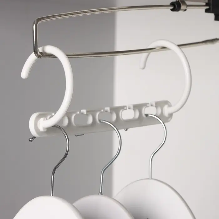 Вешалка органайзер трансформер, 24 см, 5 крючков, белая