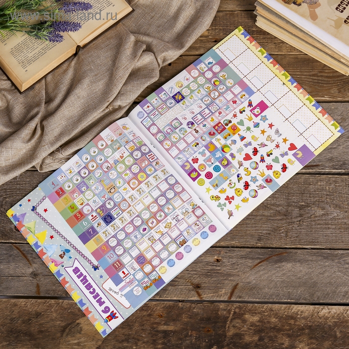 Фотоальбом-календарь Фотоальбом-календарь "Наш малыш: первый год день за днём", 12 листов