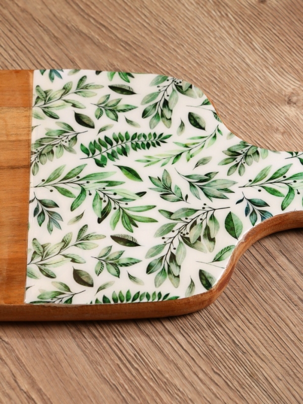 Доска разделочная прямоугольная "Оливковая ветвь" дерево манго 41х18 см