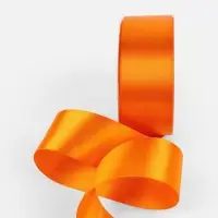 Лента атласная TEIRA, двухсторонняя, 38 мм, 25&plusmn;1 м, ярко-оранжевый №751