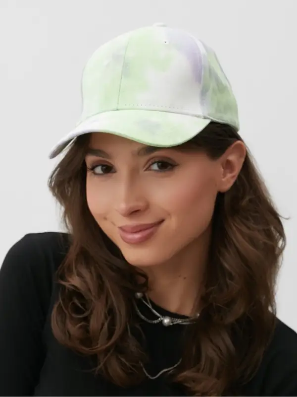 Кепка женская MINAKU Tie-dye, зелёная, размер 54-56