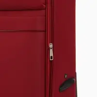 Чемодан на колёсах TEXTURA, с увеличением, кодовый замок, 42&times;26&times;68 см, 24", красный