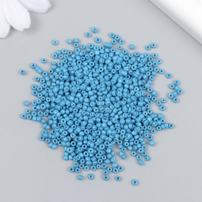 Бисер стекло 12/0  Бисер стекло 12/0 "Глубокий голубой" яркий 450 гр