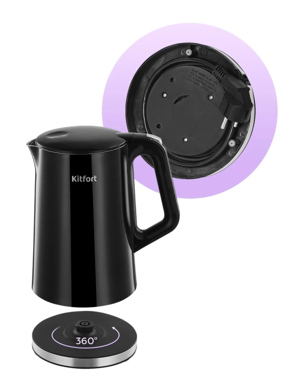 Чайник электрический с терморегулятором КТ-6703 - 1.7 л Чайник электрический с терморегулятором КТ-6703 - 1.7 л