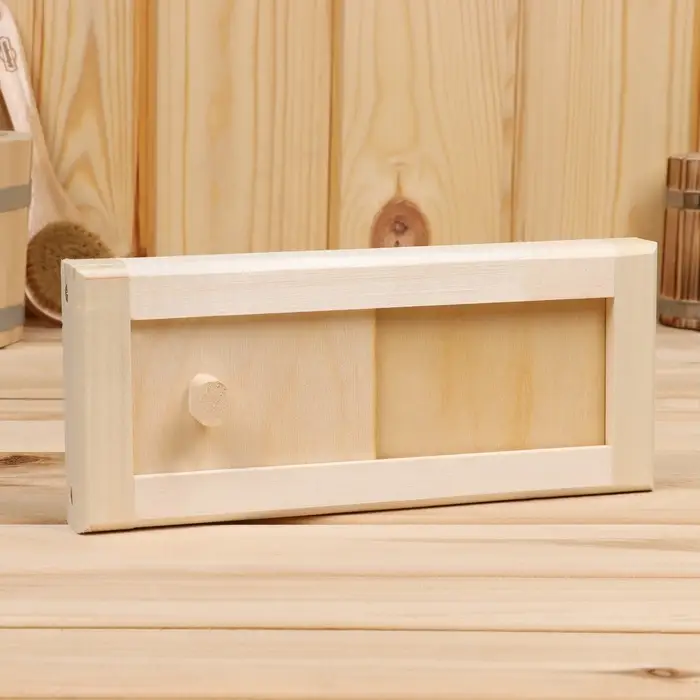 Крышка вентиляции &laquo;Пламя&raquo;, 28&times;12 см, липа, с задвижкой, &laquo;Добропаровъ&raquo;