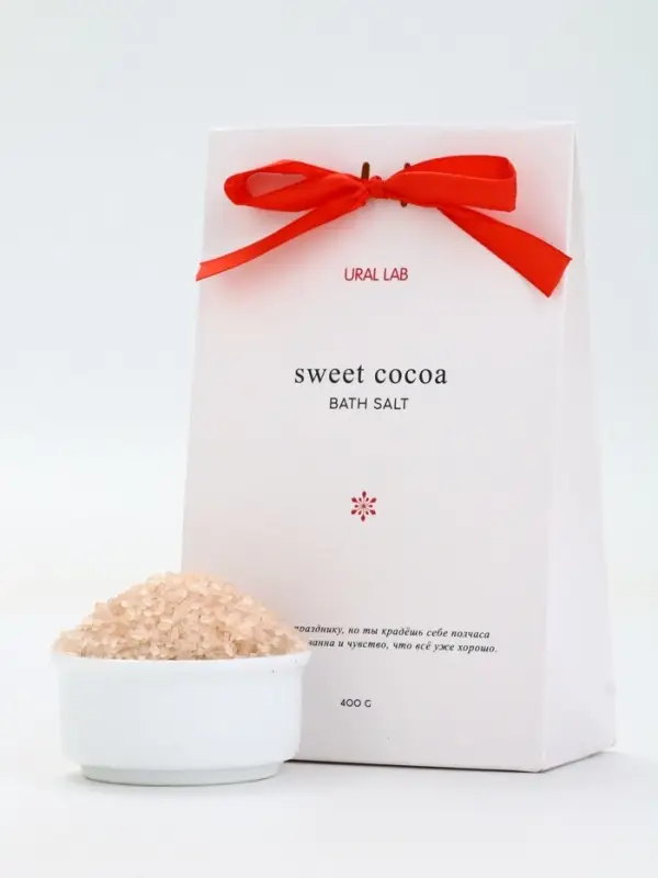 Соль для ванны в коробке, аромат сладкого какао, 400 г, URAL LAB Соль для ванны в коробке, аромат сладкого какао, 400 г, URAL LAB