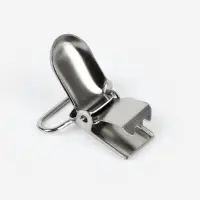 Клипсы для подтяжек, 2.5&times;1.5 см, 10 шт., цвет серебряный