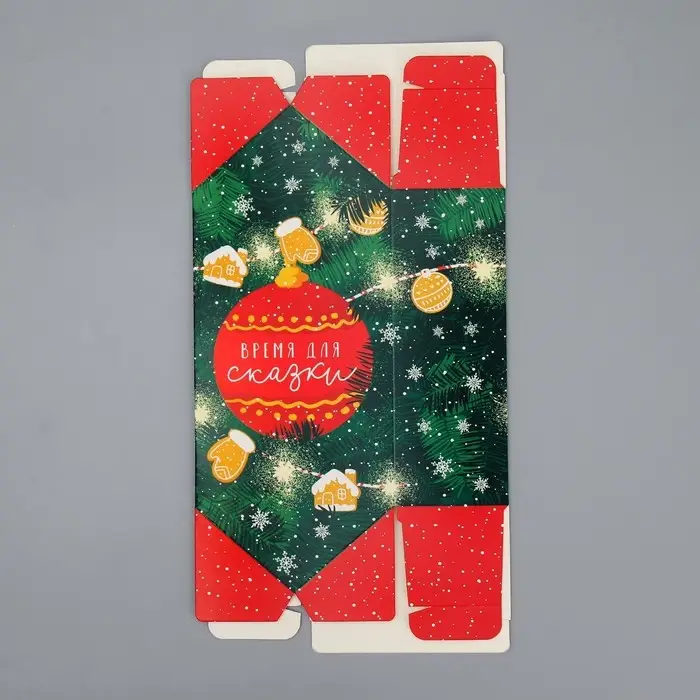 Складная новогодняя коробка-конфета «Время для сказки», 9,3 х 14,6 х 5,3 см Складная новогодняя коробка-конфета «Время для сказки», 9,3 х 14,6 х 5,3 см