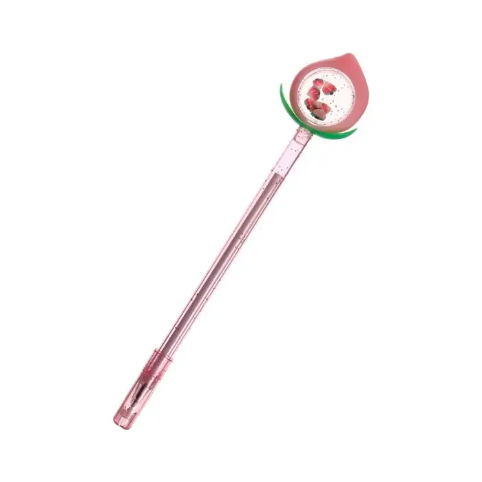 Ручка - прикол гелевая МИКС Блеск-клубничка (штрихкод на шт.)