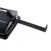 Дырокол 20л метал черный, с линейкой