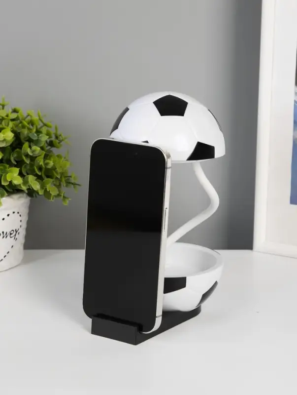 Ночник подставка под телефон "Футбольный мяч" 4хLED 3Вт 5V USB АКБ 2 режима 9,5х12,5х10 см   1091621