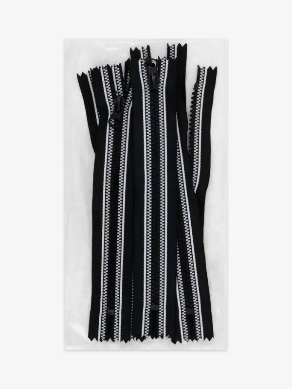 Молния &laquo;Трактор&raquo;, №5, неразъёмная, замок автомат, 18 см, звенья в тесьма, чёрная