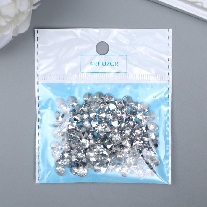 Декор для творчества акрил Декор для творчества акрил "Бриллиант" набор 125 шт 0,6х0,6х0,4 см