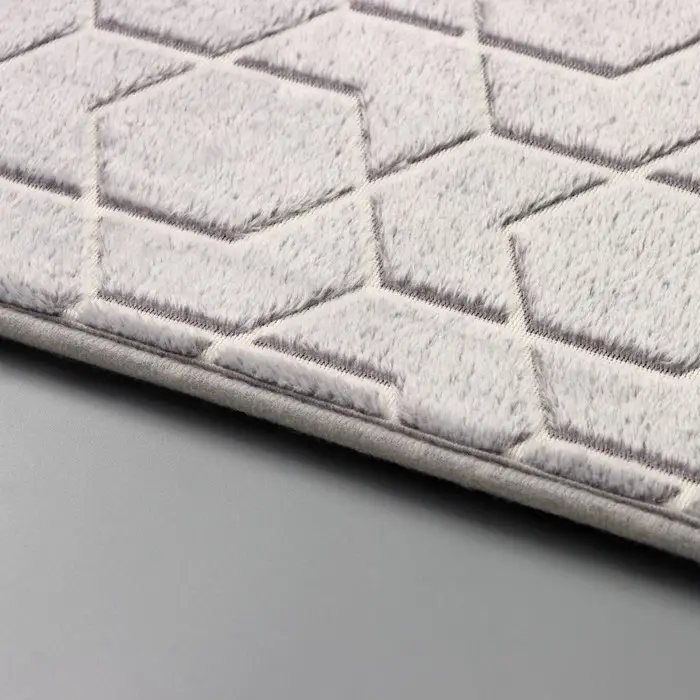 Коврик для ванной светящийся в темноте Доляна &laquo;Светящиеся фигуры&raquo;, 50&times;80 см, серый