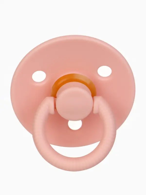 Набор классических пустышек, 2 шт., латекс, персиковый/айвори, в контейнере, от 3 мес., M&B Набор классических пустышек, 2 шт., латекс, персиковый/айвори, в контейнере, от 3 мес., M&B