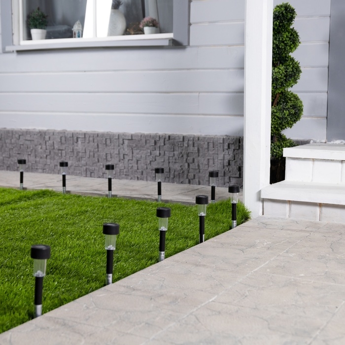 Набор садовых светильников на солнечной батарее «Цилиндр», 4.5 × 30 × 4.5 см, 1 LED, свечение белое, 10 шт. Набор садовых светильников на солнечной батарее «Цилиндр», 4.5 × 30 × 4.5 см, 1 LED, свечение белое, 10 шт.