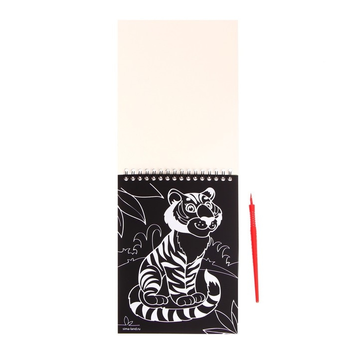 Гравюра блокнот детский «Удивительные животные», 10 листов, штихель Гравюра блокнот детский «Удивительные животные», 10 листов, штихель