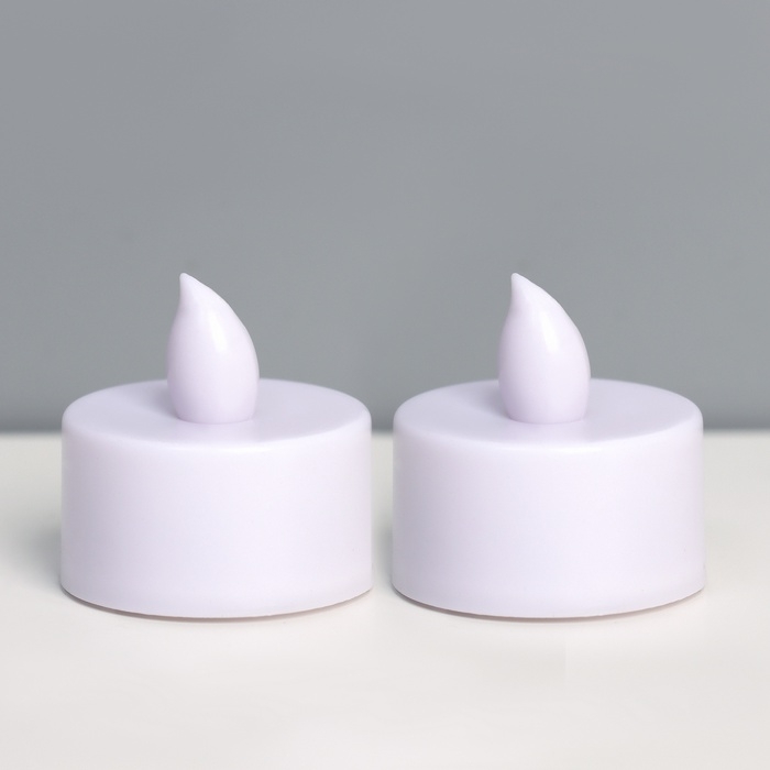 Светодиодные свечи, ночники LED RISALUX «Помнить» набор 2 шт., белые, RGB, 3.5×3.5×4 см