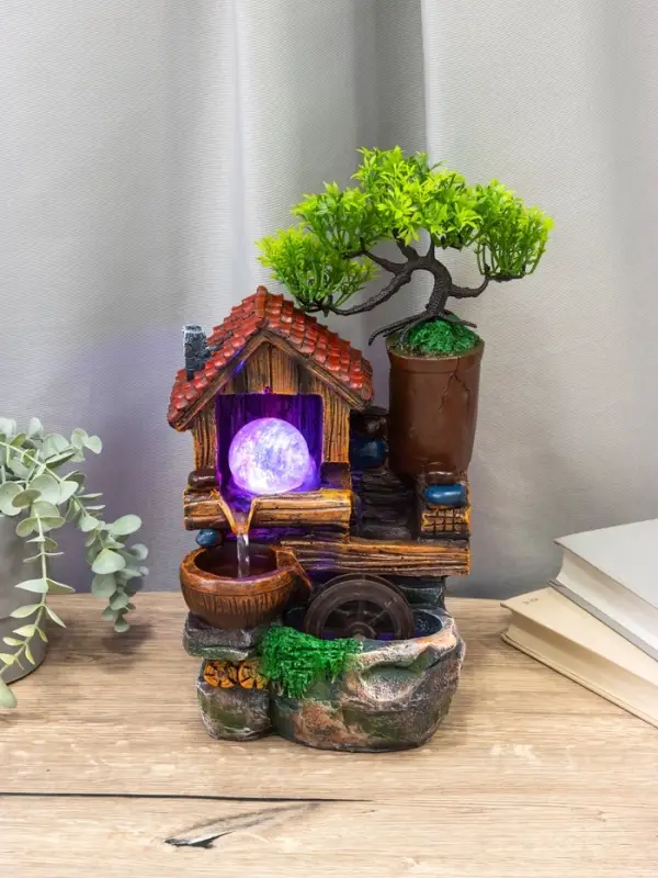 Фонтан Фонтан "Домик под деревом" 32х15х13 см (с подсветкой)
