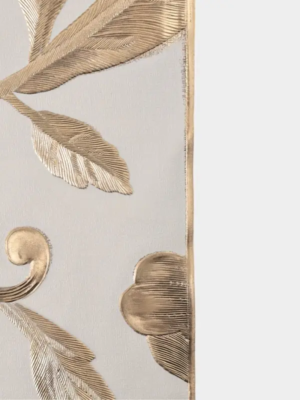 Набор салфеток для стола Доляна &laquo;Цветы&raquo;, 44.5&times;30 см, 4 шт., ПВХ, золотистый