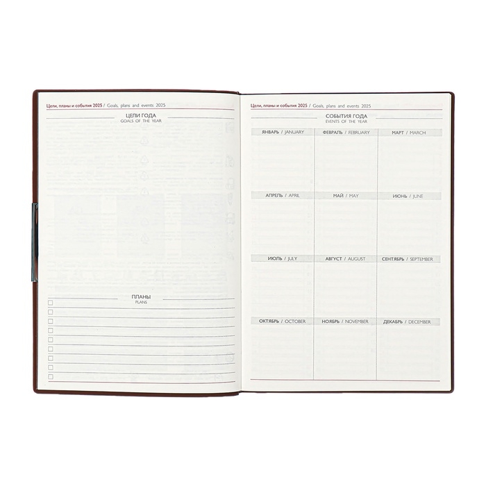 Еженедельник датир 2025г мягк обл иск кож А6+ 80л ESCALADA, тис ф, кр бл 70 г/м², кор-ый Еженедельник датир 2025г мягк обл иск кож А6+ 80л ESCALADA, тис ф, кр бл 70 г/м², кор-ый