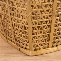 Корзина плетёная "Баскет" бамбук 27х27х37 см, светлая Корзина плетёная "Баскет" бамбук 27х27х37 см, светлая