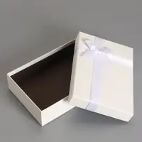 Набор подарочных коробок 3 в 1, прямоугольные с бантом, молочный, 33.5&times;25&times;11.5; 29&times;21&times;9; 24.5&times;17&times;6.5 см