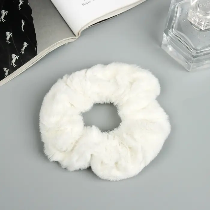 Резинка для волос «Орбита», нежность, 9 см, белая