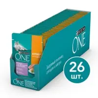 Влажный корм Purinа One для кошек, курица/морковь, 75 г
