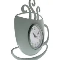 Часы настенные интерьерные &laquo;Чашка с дымком&raquo;, 31.5&times;30.5 см, бесшумные, зелёные