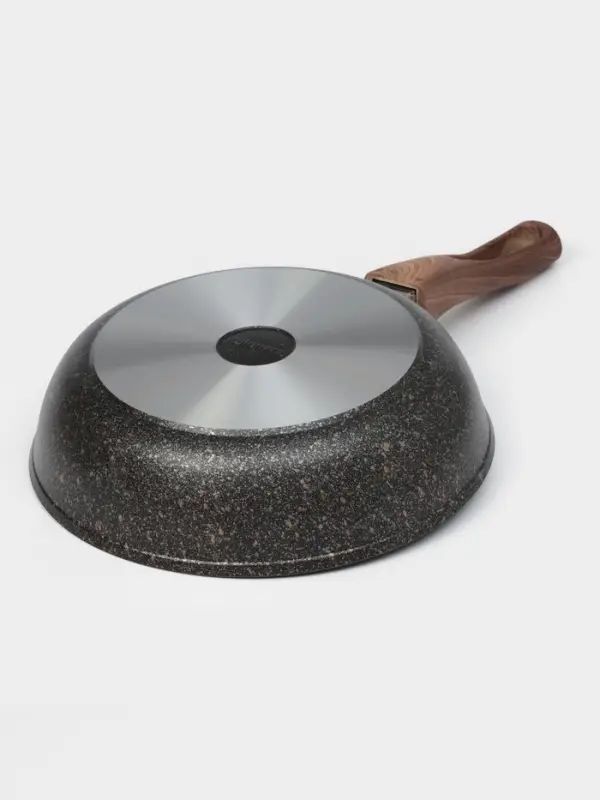 Сковорода KUKMARA Granit ultra original, d=24 см, съёмная ручка, антипригарное покрытие, литой алюминий, чёрная