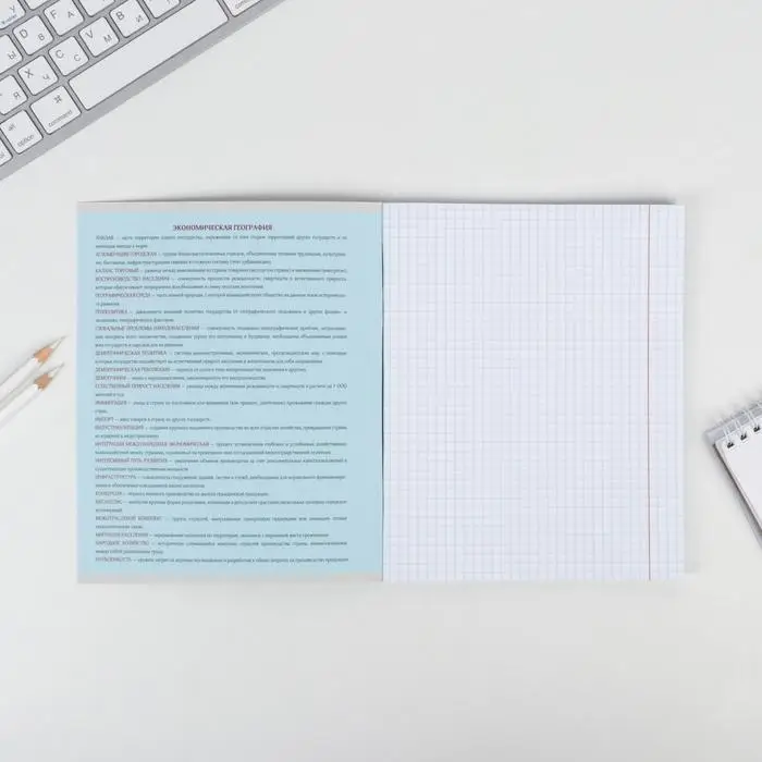 Тетрадь в клетку, предметная, 48 л.,на скрепке, А5 &laquo;ПЕРСОНАЖИ. География&raquo;