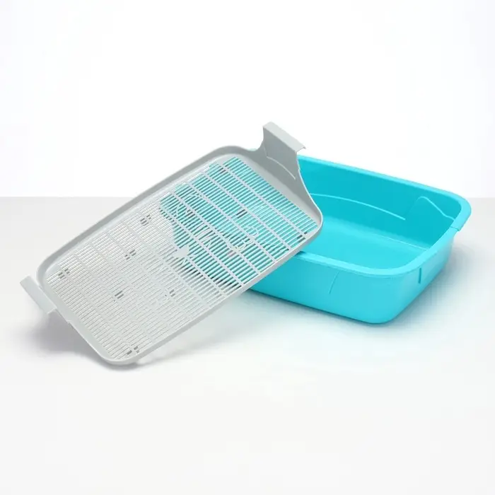 Туалет с сеткой, 44&times;33&times;11.5 см, серый, бирюзовый