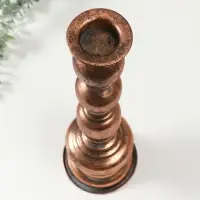 Металлический подсвечник на 1 свечу &laquo;Эрмете&raquo;, состаренная бронза, 13.5&times;13.5&times;43.5 см