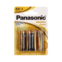 Батарейка алкалиновая Panasonic Alkaline Power, AA, LR6-4BL, 1.5В, блистер, 4 шт.