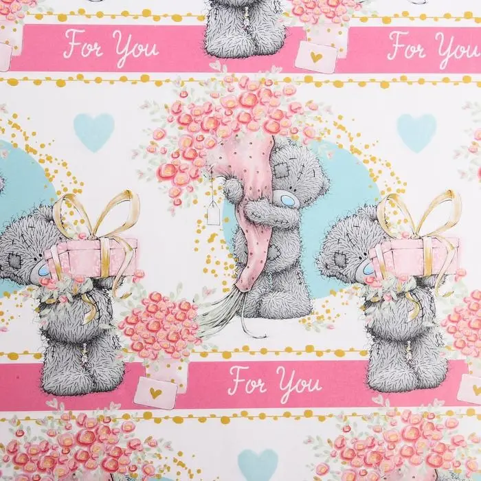 Бумага упаковочная глянцевая For you, Me To You, 70×100 см