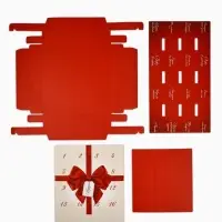 Коробка-адвент под 16 конфет, &laquo;Бант&raquo;, 19&times;19&times;2.5 см, кондитерская упаковка