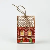 Коробка-домик, подарочная, самосборная, набор 10 шт. &laquo;Пряничный&raquo;,7&times;6.2&times;5 см