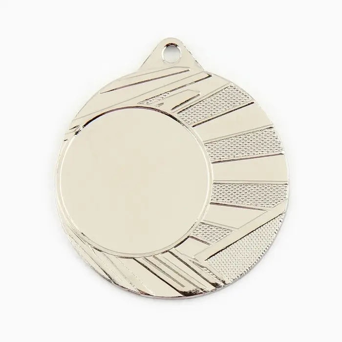 Медаль под нанесение, d= 4 см. Цвет серебро. Без ленты Медаль под нанесение, d= 4 см. Цвет серебро. Без ленты