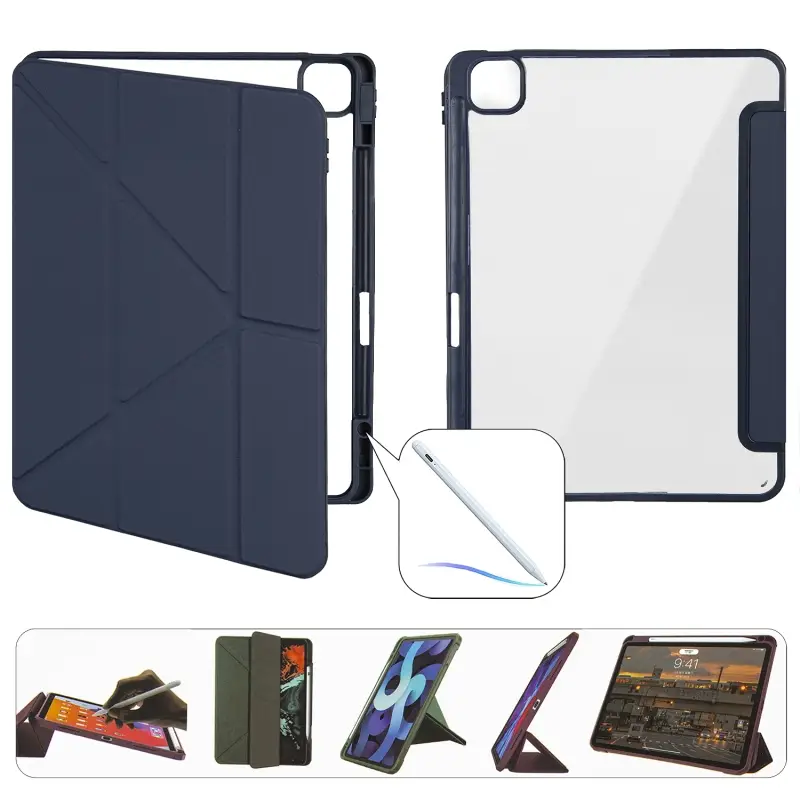Чехол-книжка iPd Air 13 (2024) Smart Case Crystal Folio (Pencil) Dark Blue