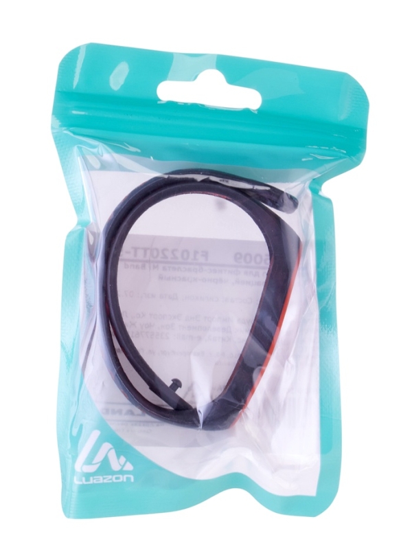 Ремешок Luazon для фитнес-браслета Mi Band 5/6/7, с перфорацией, чёрно-красный Ремешок Luazon для фитнес-браслета Mi Band 5/6/7, с перфорацией, чёрно-красный