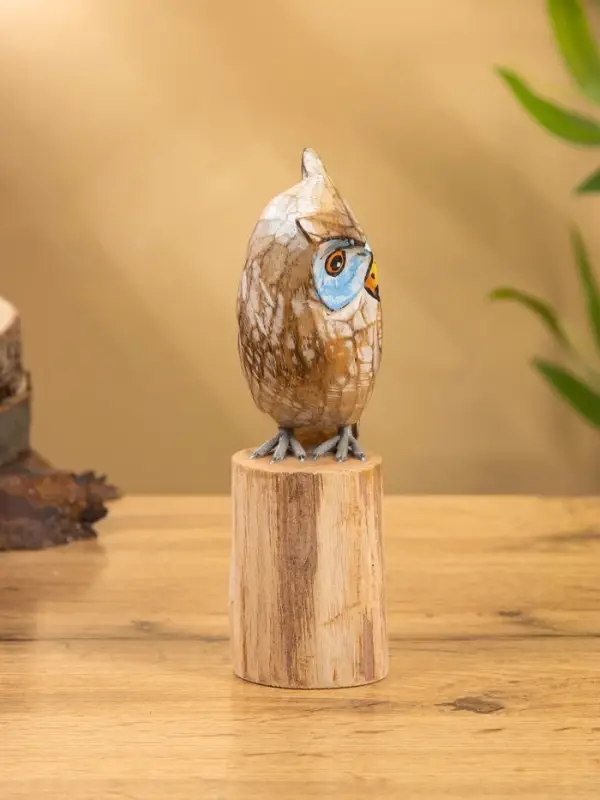 Сувенир &laquo;Сова на пеньке&raquo;, 18 см, дерево