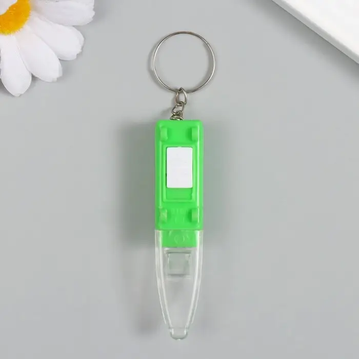 Фонарик брелок для ключей на кольце «Электропоезд», мигает, 7×1.2 см, МИКС